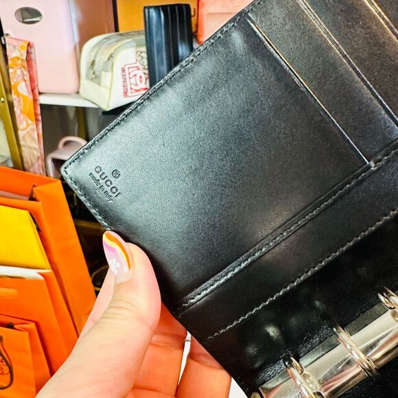 Gucci RARE Python Pink/Red Black Leather Silver Hardware Agenda Passport Holder - Picture 11 of 14